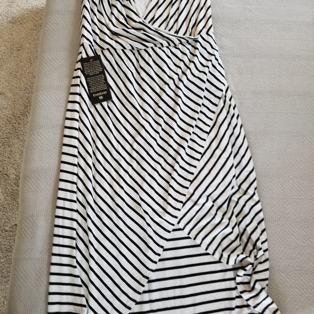 BEBE Crossover High Low Dress